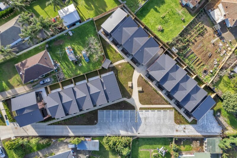 Birds eye view of housing.