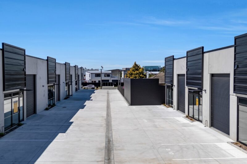 Driveway of commercial developments