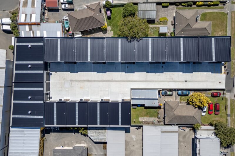 Birds eye view of the commercial units
