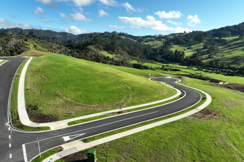 Roads in the coastal subdivision.